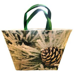 Punctuate Tote Bag Winter Pinecone Handbag Heavy Felt Large  PD336